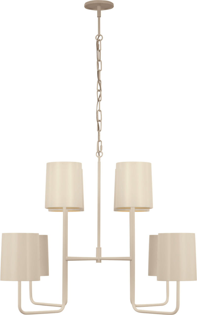 Go Lightly Extra Large Two Tier Chandelier | China White | China White Shades