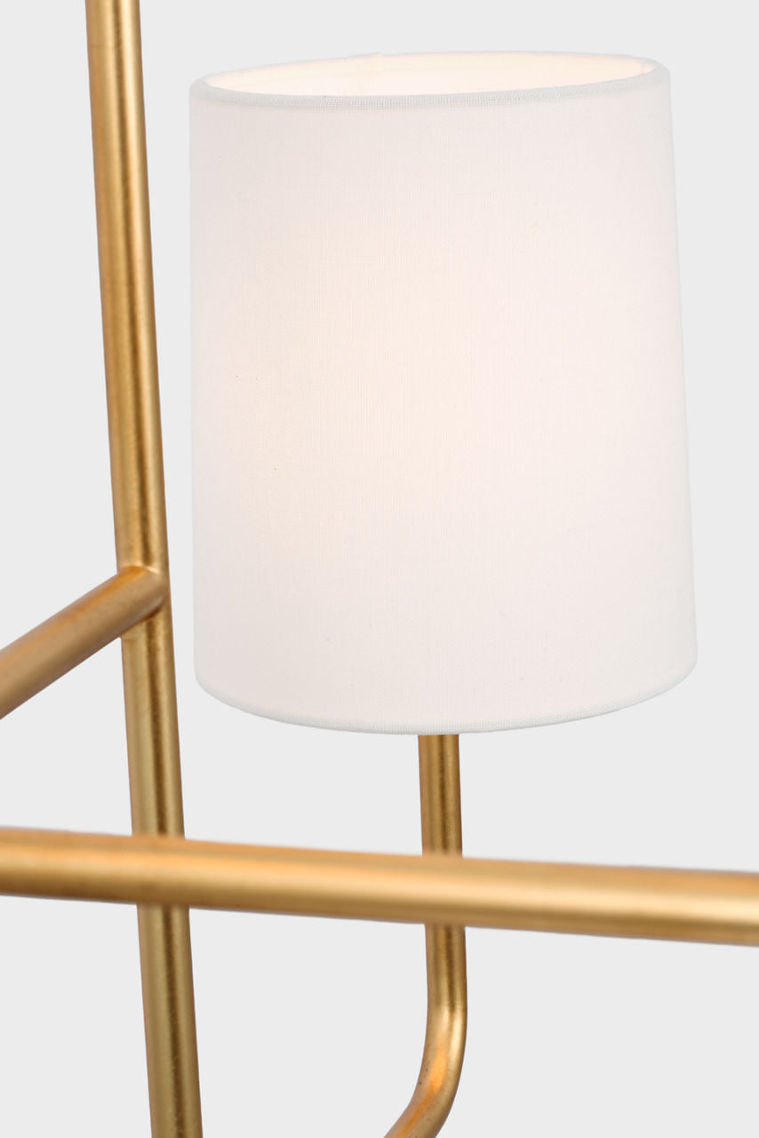 Go Lightly Extra Large Two Tier Chandelier | Gild | Linen Shades