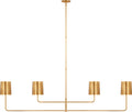 Go Lightly 70" Four Light Linear Chandelier | Gild | Gild Shades