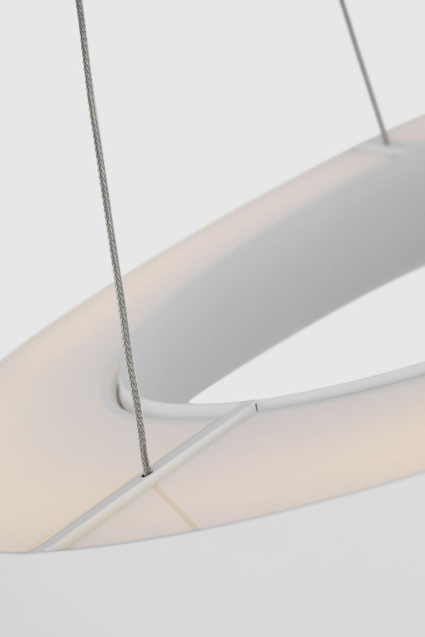 Neptune 24" Uplight Ring Chandelier | Matte White