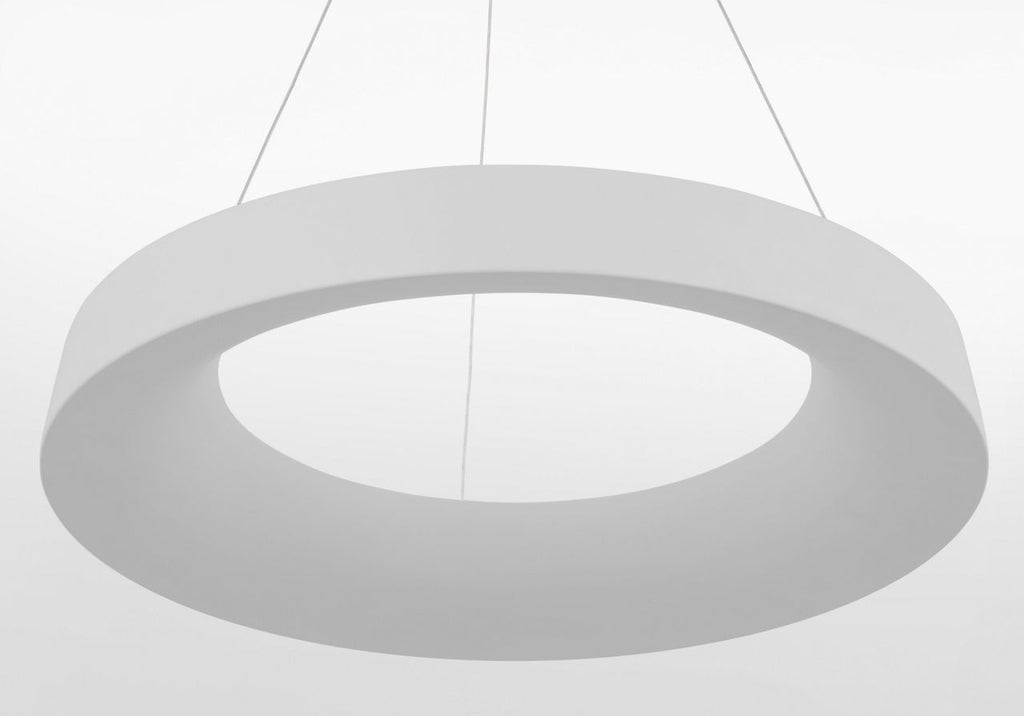 Neptune 24" Uplight Ring Chandelier | Matte White