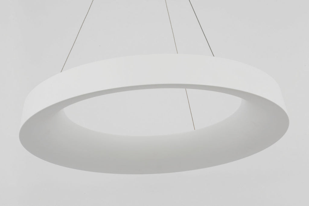 Neptune 30" Uplight Ring Chandelier | Matte White