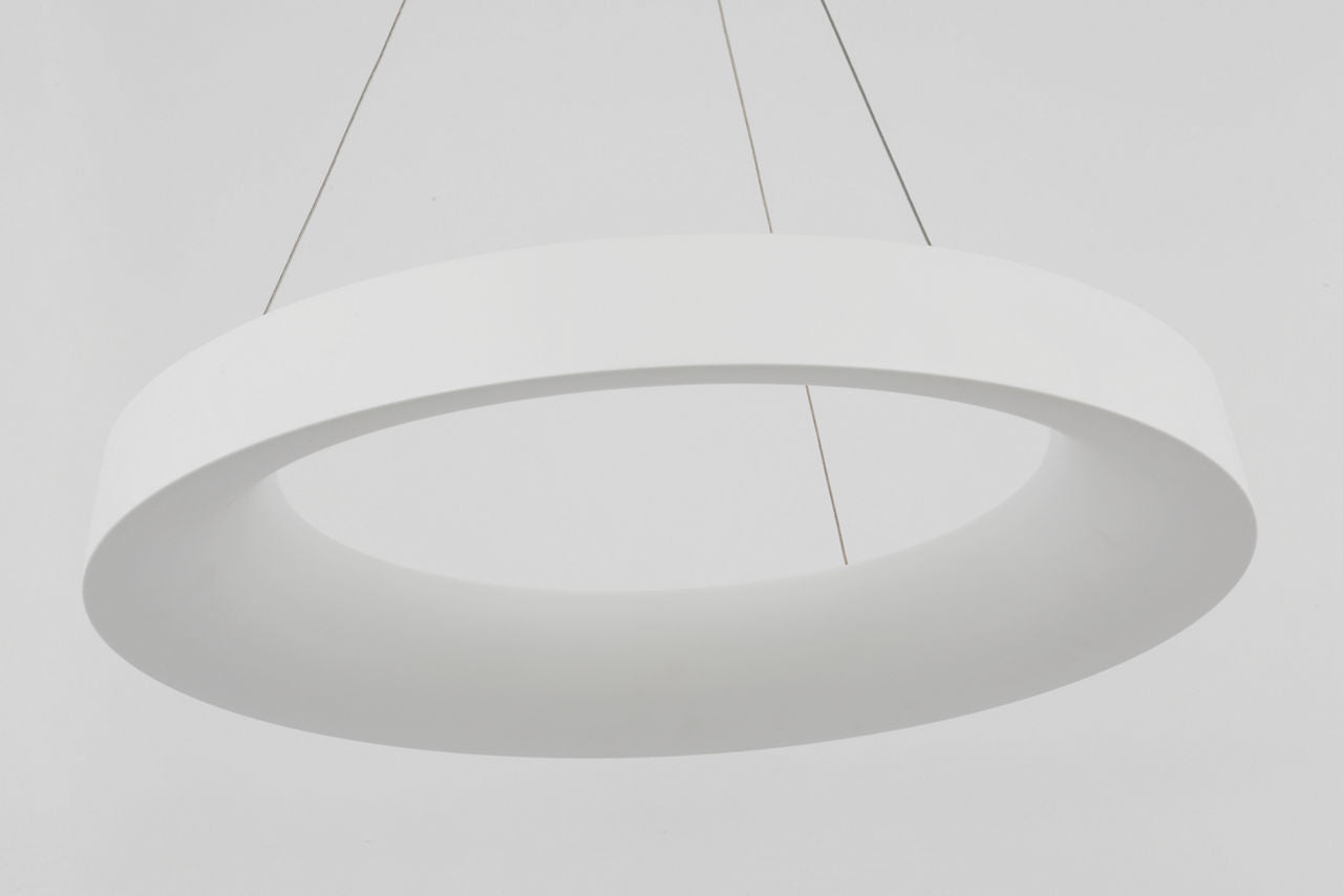 Neptune 30" Uplight Ring Chandelier | Matte White