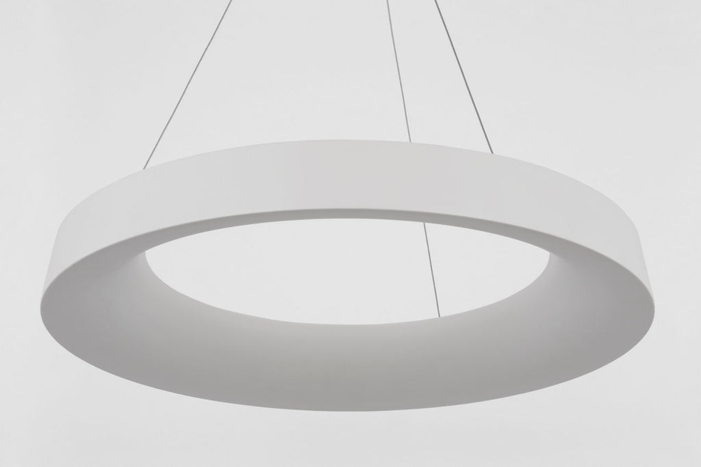 Neptune 30" Uplight Ring Chandelier | Matte White