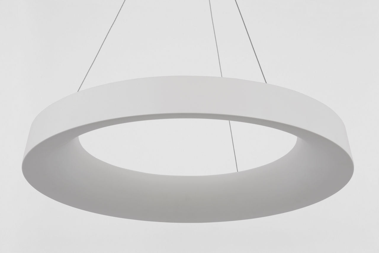 Neptune 30" Uplight Ring Chandelier | Matte White