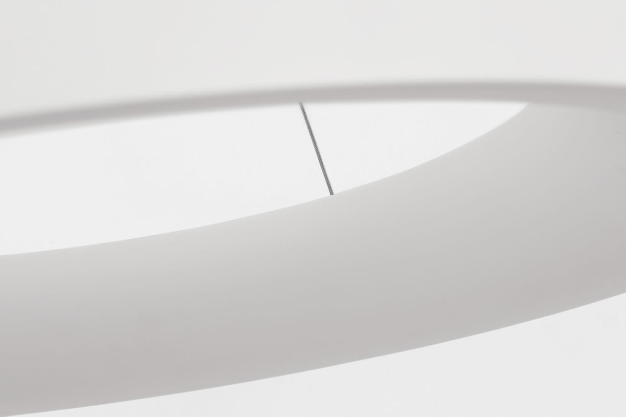 Neptune 30" Uplight Ring Chandelier | Matte White