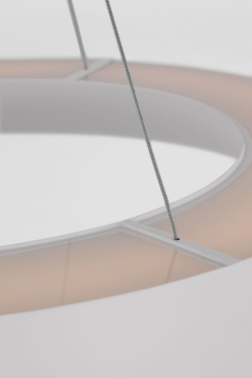 Neptune 30" Uplight Ring Chandelier | Matte White
