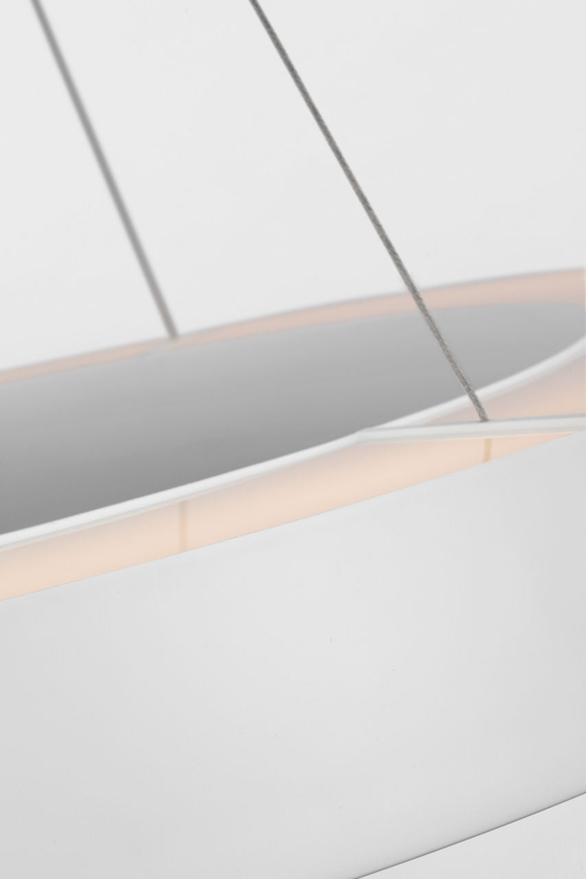 Neptune 36" Uplight Ring Chandelier | Matte White