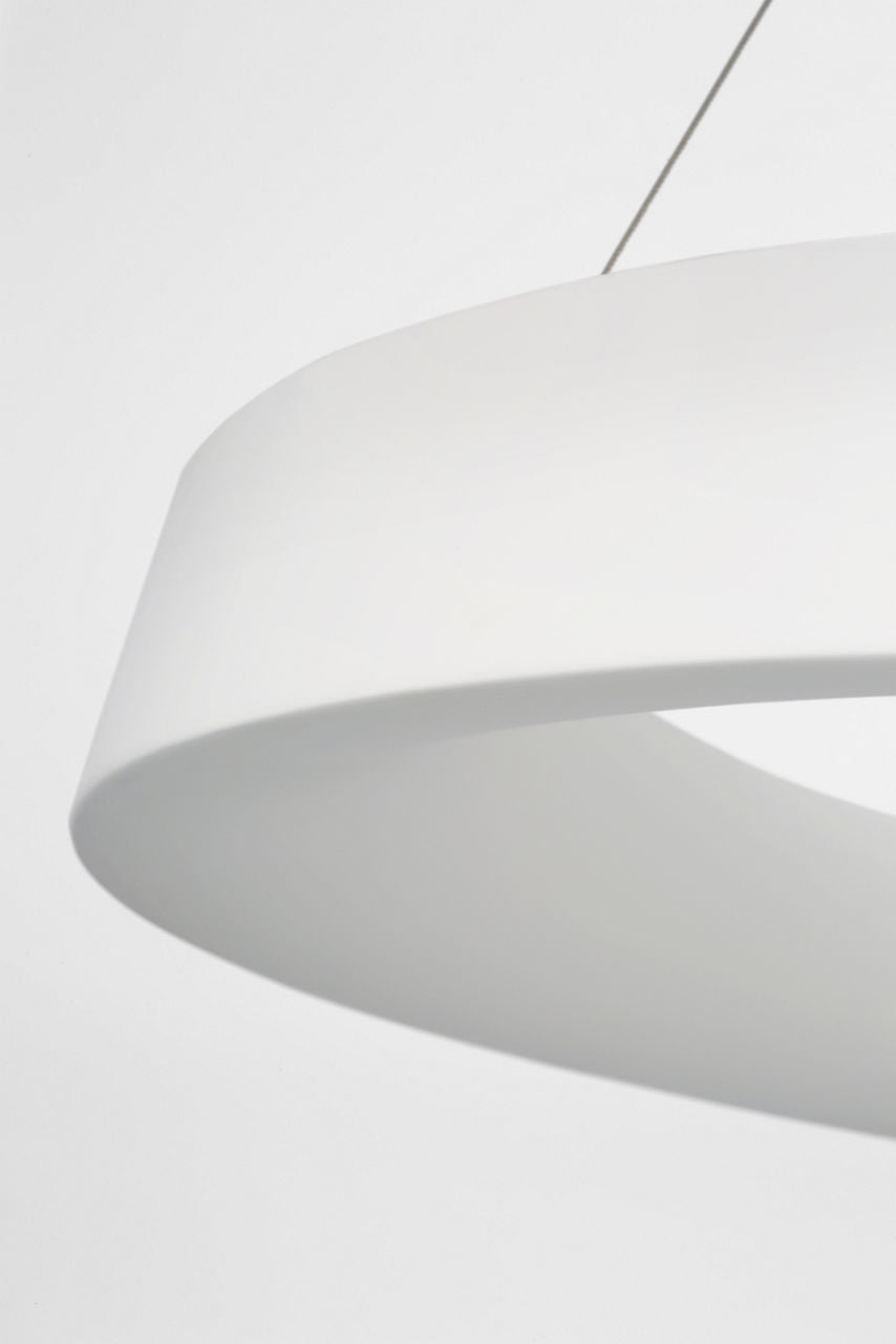 Neptune 48" Uplight Ring Chandelier | Matte White