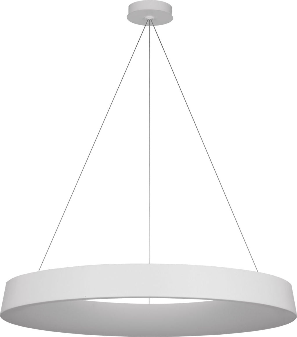 Neptune 48" Uplight Ring Chandelier | Matte White