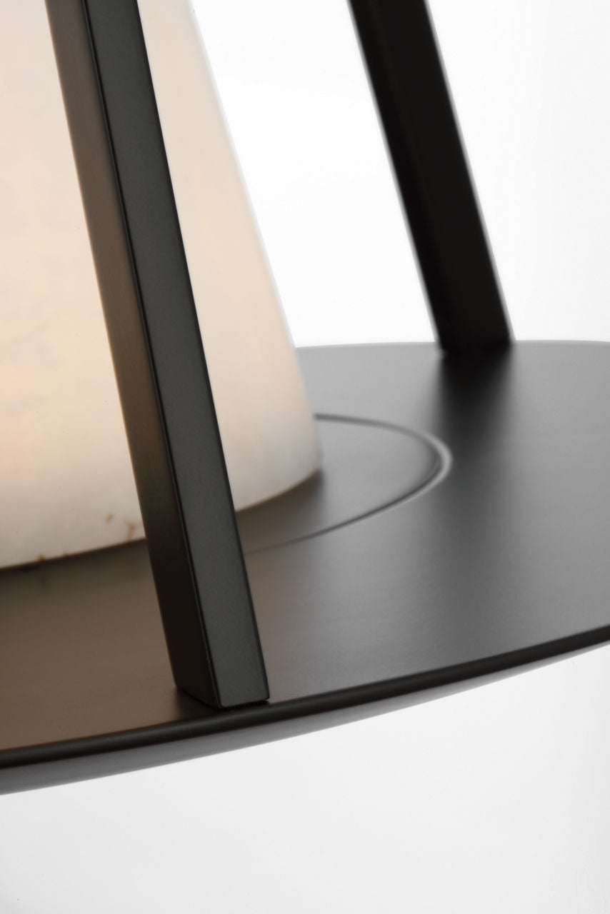 Divina 20" Pendant | Modern Iron | Alabaster