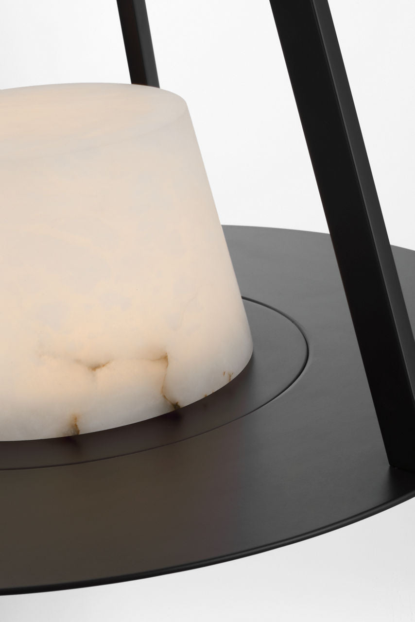 Divina 20" Pendant | Modern Iron | Alabaster