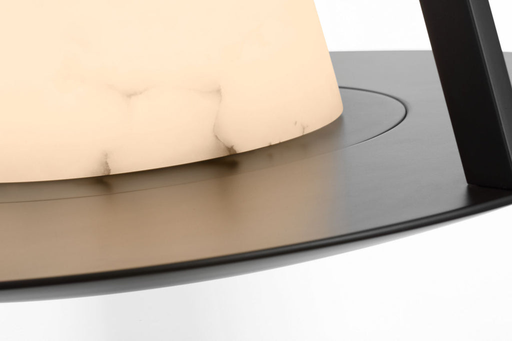 Divina 20" Pendant | Modern Iron | Alabaster