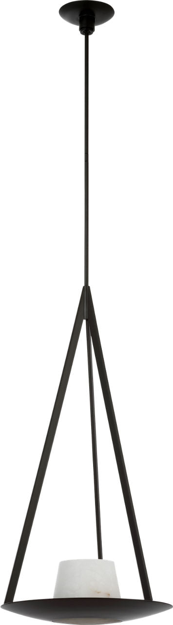 Divina 20" Pendant | Modern Iron | Alabaster