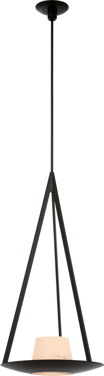 Divina 20" Pendant | Modern Iron | Alabaster