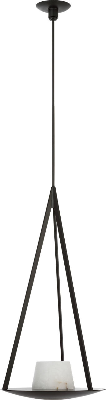 Divina 20" Pendant | Modern Iron | Alabaster