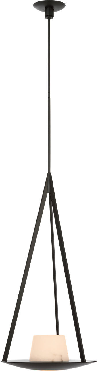 Divina 20" Pendant | Modern Iron | Alabaster
