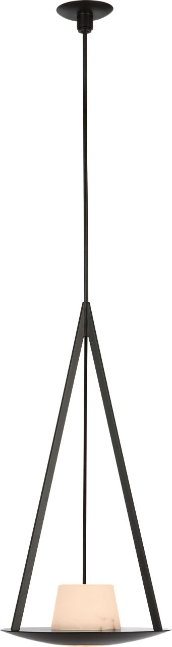 Divina 20" Pendant | Modern Iron | Alabaster