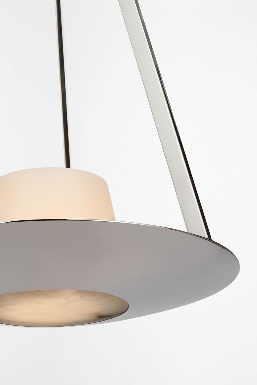 Divina 20" Pendant | Polished Nickel | Alabaster