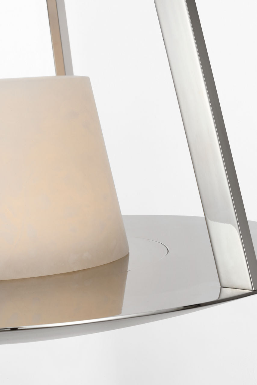 Divina 20" Pendant | Polished Nickel | Alabaster