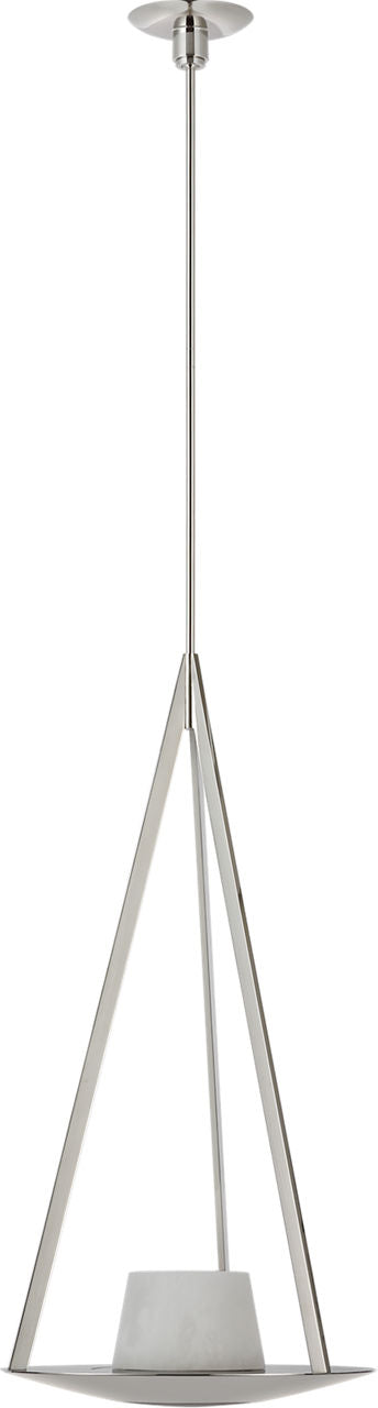 Divina 20" Pendant | Polished Nickel | Alabaster