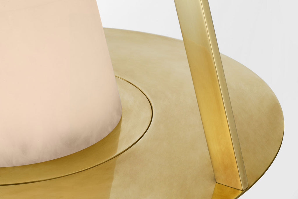 Divina 20" Pendant | Soft Brass | Alabaster