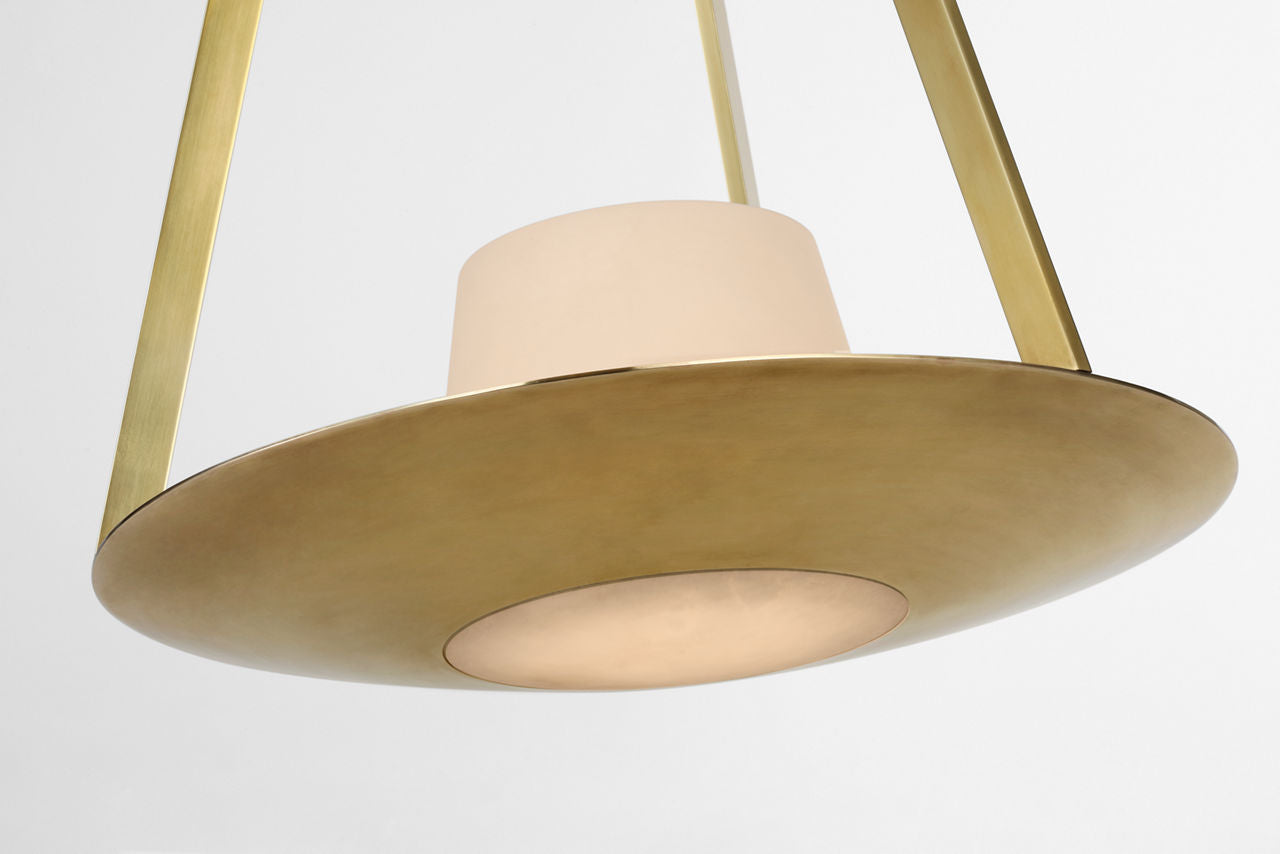 Divina 20" Pendant | Soft Brass | Alabaster
