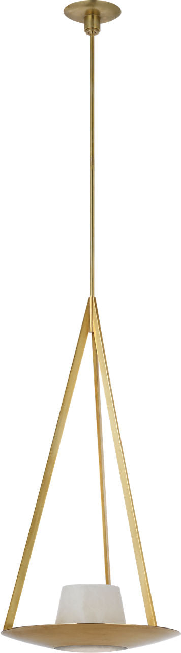 Divina 20" Pendant | Soft Brass | Alabaster