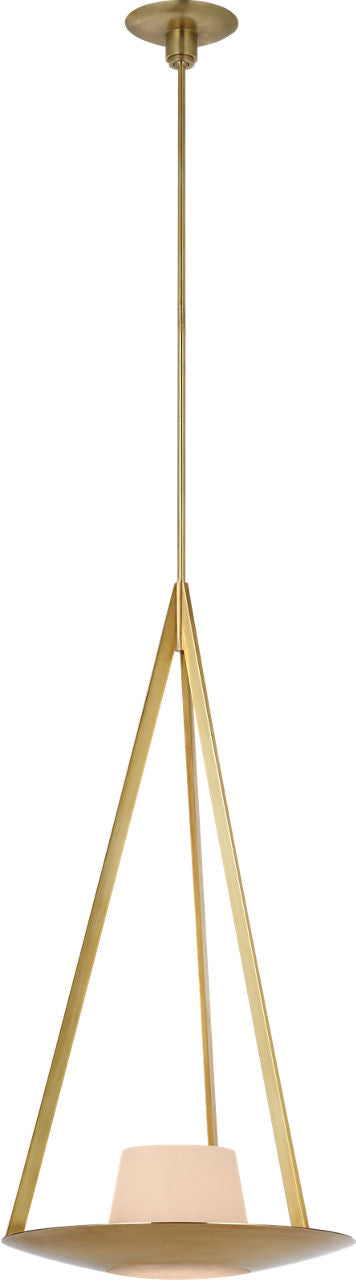 Divina 20" Pendant | Soft Brass | Alabaster