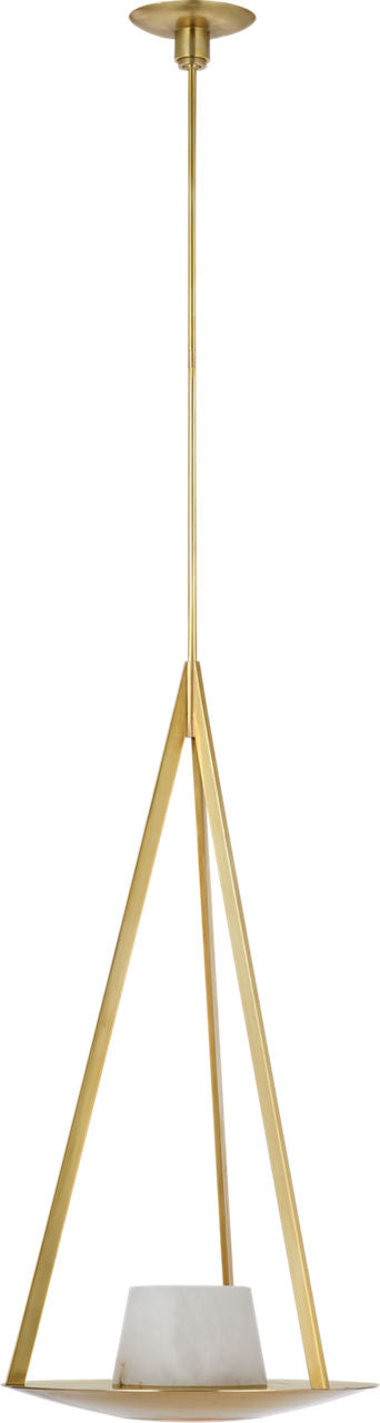 Divina 20" Pendant | Soft Brass | Alabaster