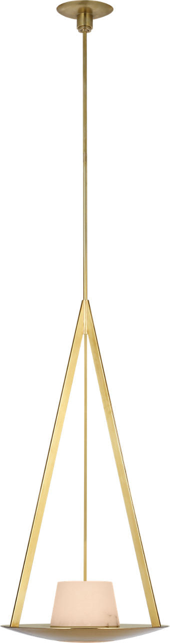 Divina 20" Pendant | Soft Brass | Alabaster