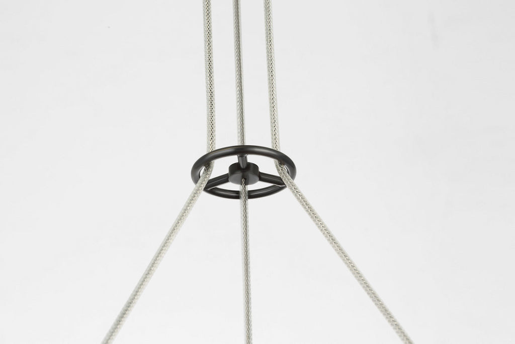 Cosmos 28" Ring and Orb Chandelier | Bronze | Clear Glass