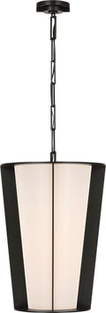 Phinn 18" Lantern | Modern Iron | White Glass