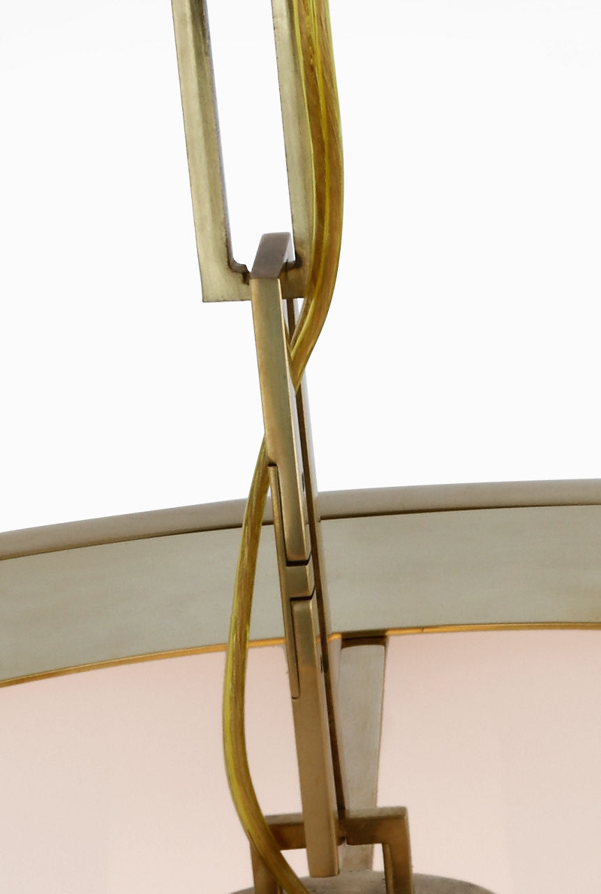 Phinn 18" Lantern | Soft Brass | White Glass
