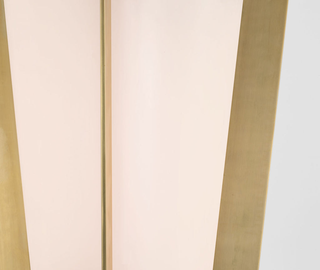 Phinn 18" Lantern | Soft Brass | White Glass
