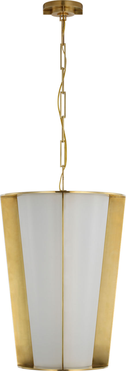 Phinn 18" Lantern | Soft Brass | White Glass