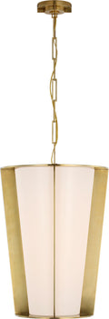 Phinn 18" Lantern | Soft Brass | White Glass