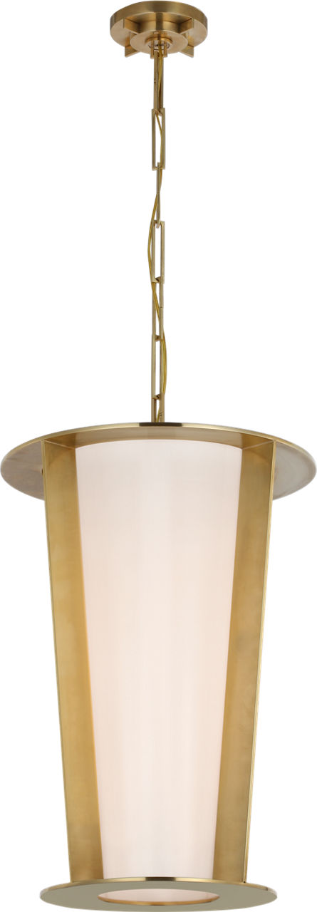 Phinn 18" Lantern | Soft Brass | White Glass