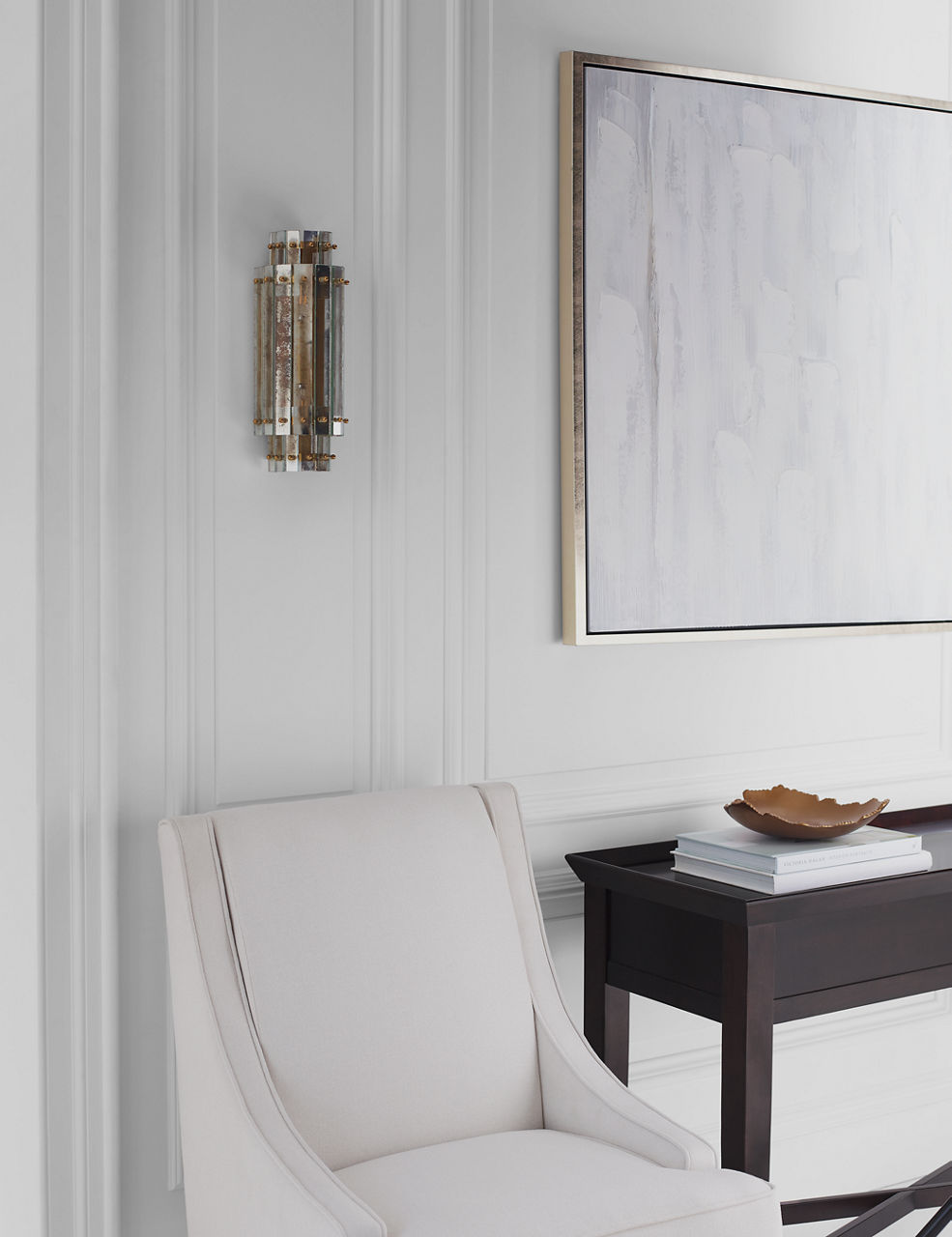 Cadence Small Tiered Sconce | Hand-Rubbed Antique Brass | Antique Mirror