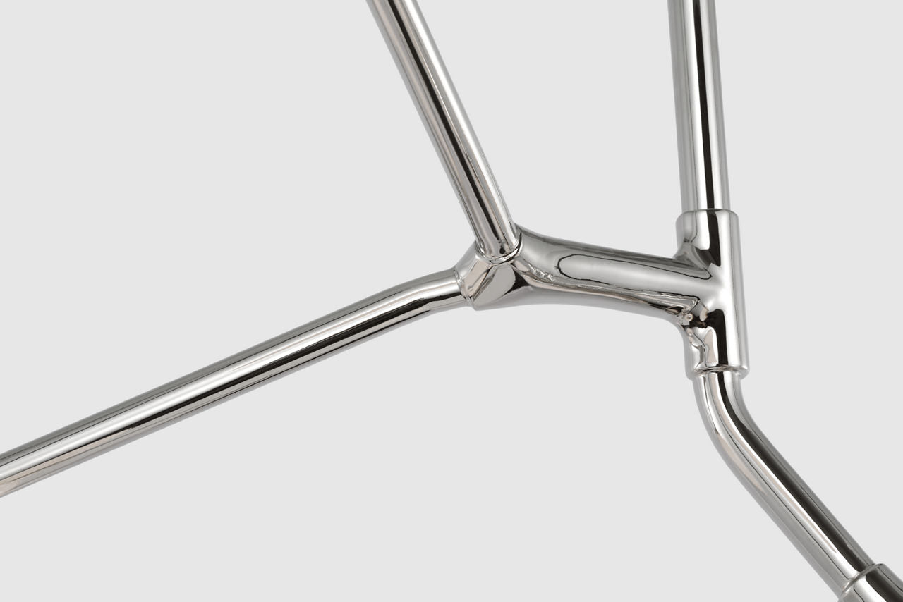 Brindille XL Entry Chandelier | Polished Nickel | White Glass