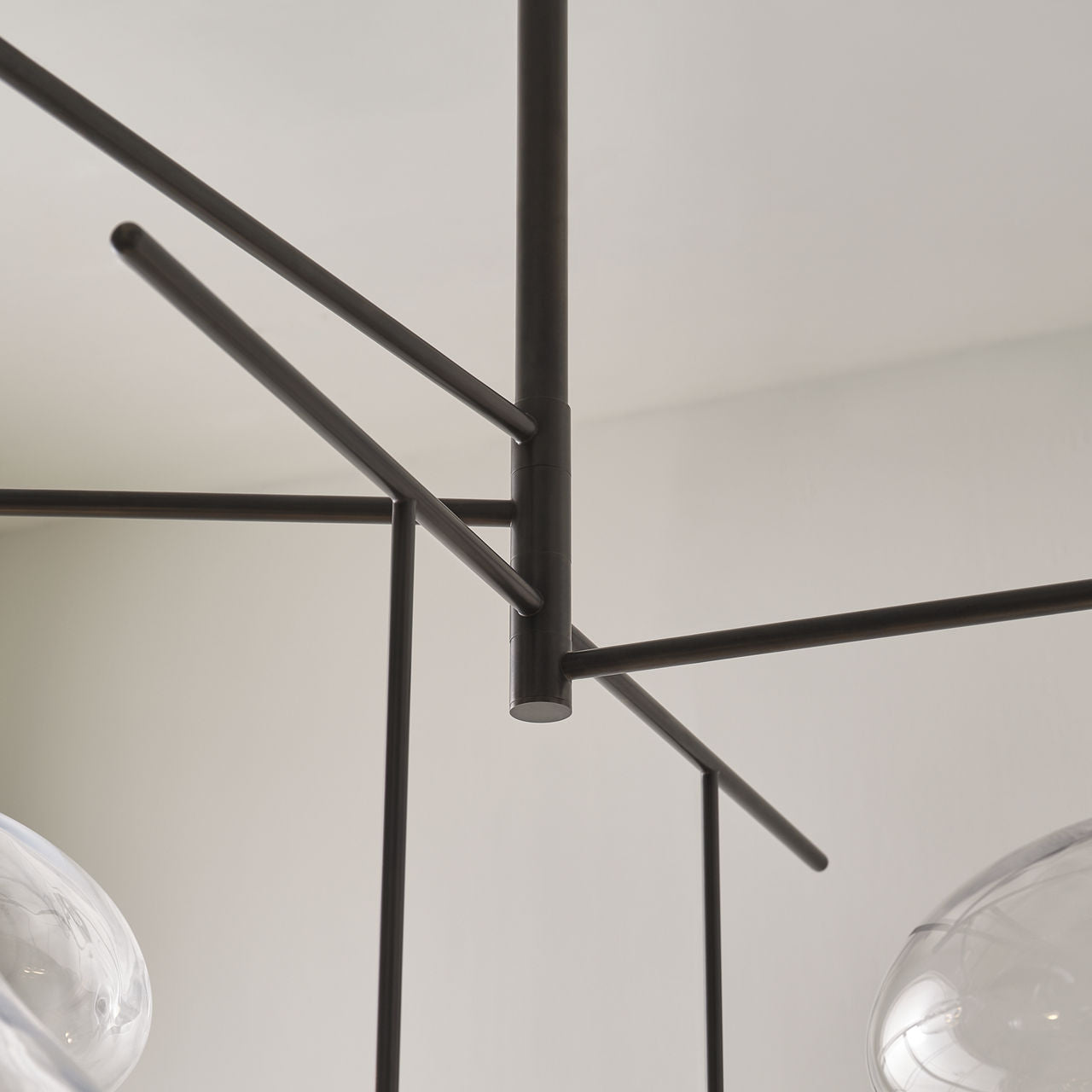 Lomme XL Chandelier | Gun Metal | Clear Glass
