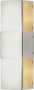 Bowery 12" Wall Sconce | Polished Nickel | Mesh Diffuser