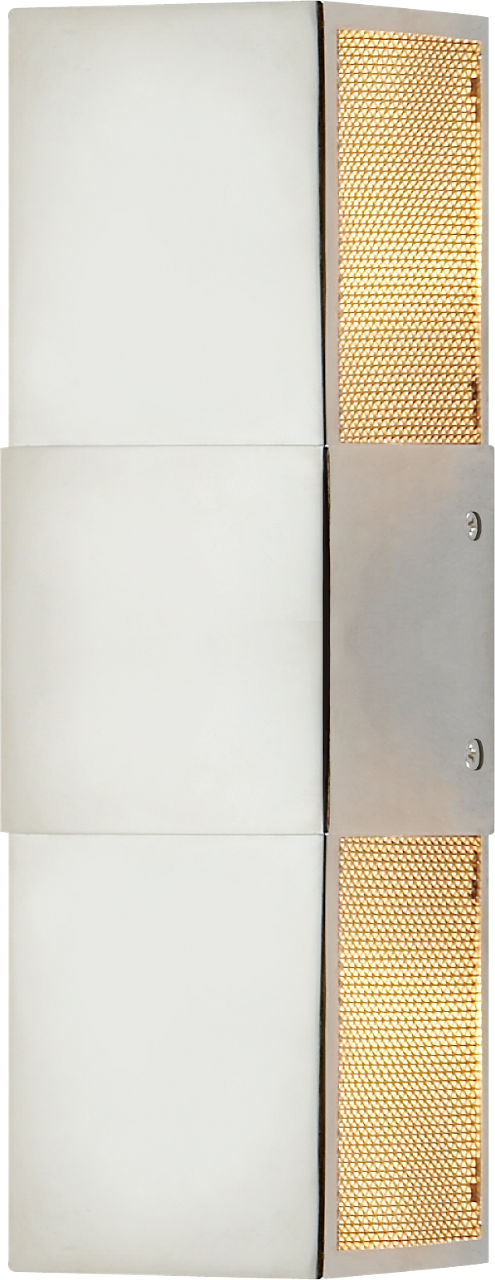Bowery 12" Wall Sconce | Polished Nickel | Mesh Diffuser