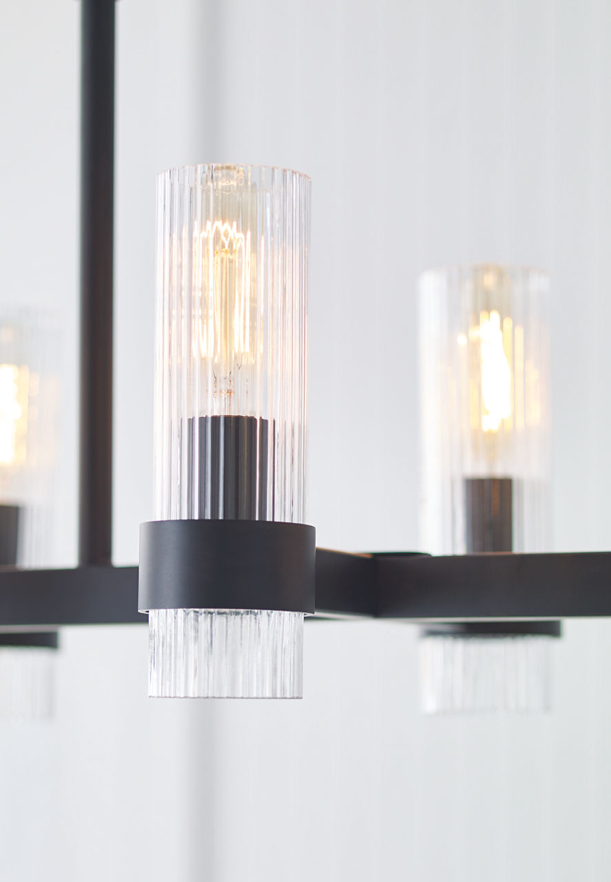 Geneva Large Linear Chandelier | Aged Iron