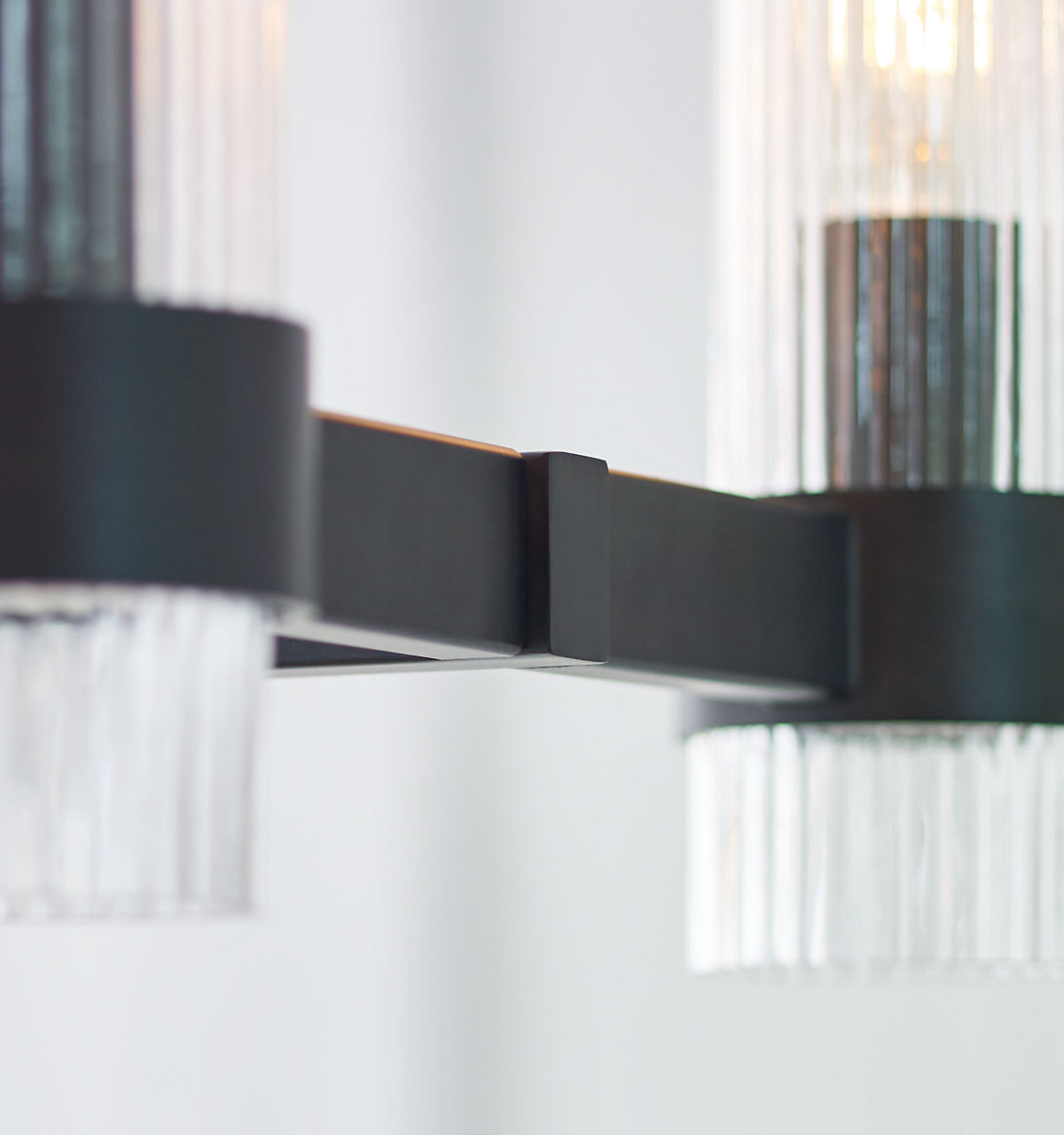 Geneva Large Linear Chandelier | Aged Iron