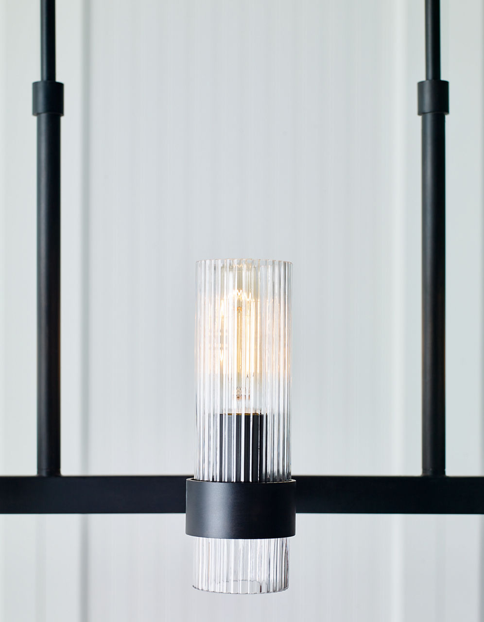 Geneva Large Linear Chandelier | Aged Iron