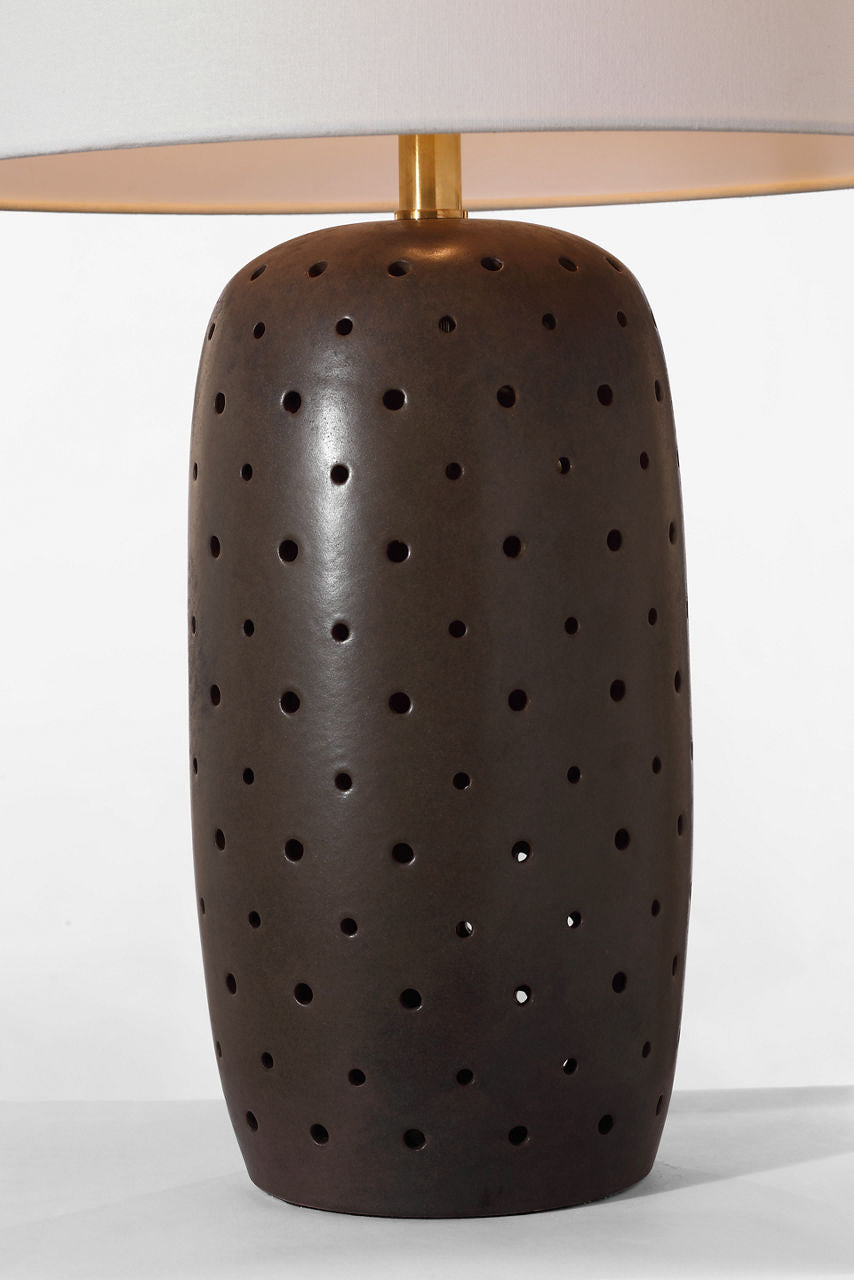 Samara 30" Table Lamp | Dusted Cocoa | Linen Shade