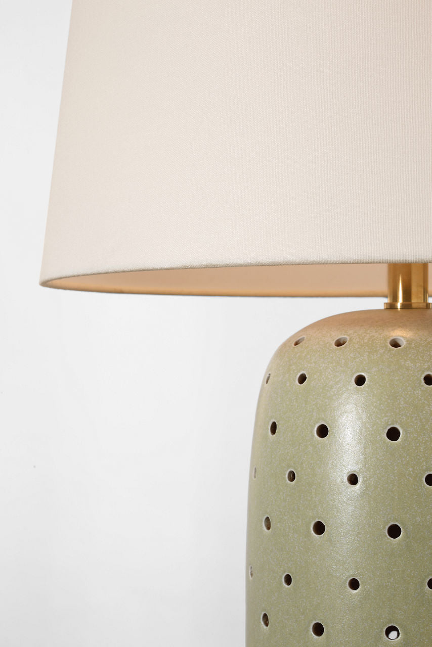 Samara 30" Table Lamp | Dusted Mint | Linen Shade