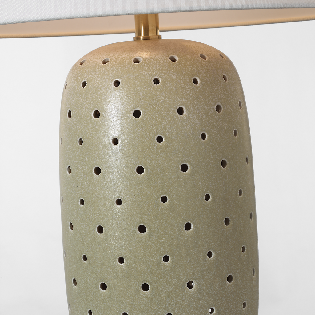 Samara 30" Table Lamp | Dusted Mint | Linen Shade