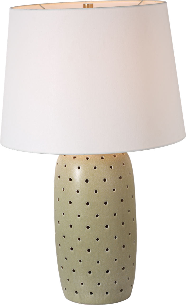 Samara 30" Table Lamp | Dusted Mint | Linen Shade